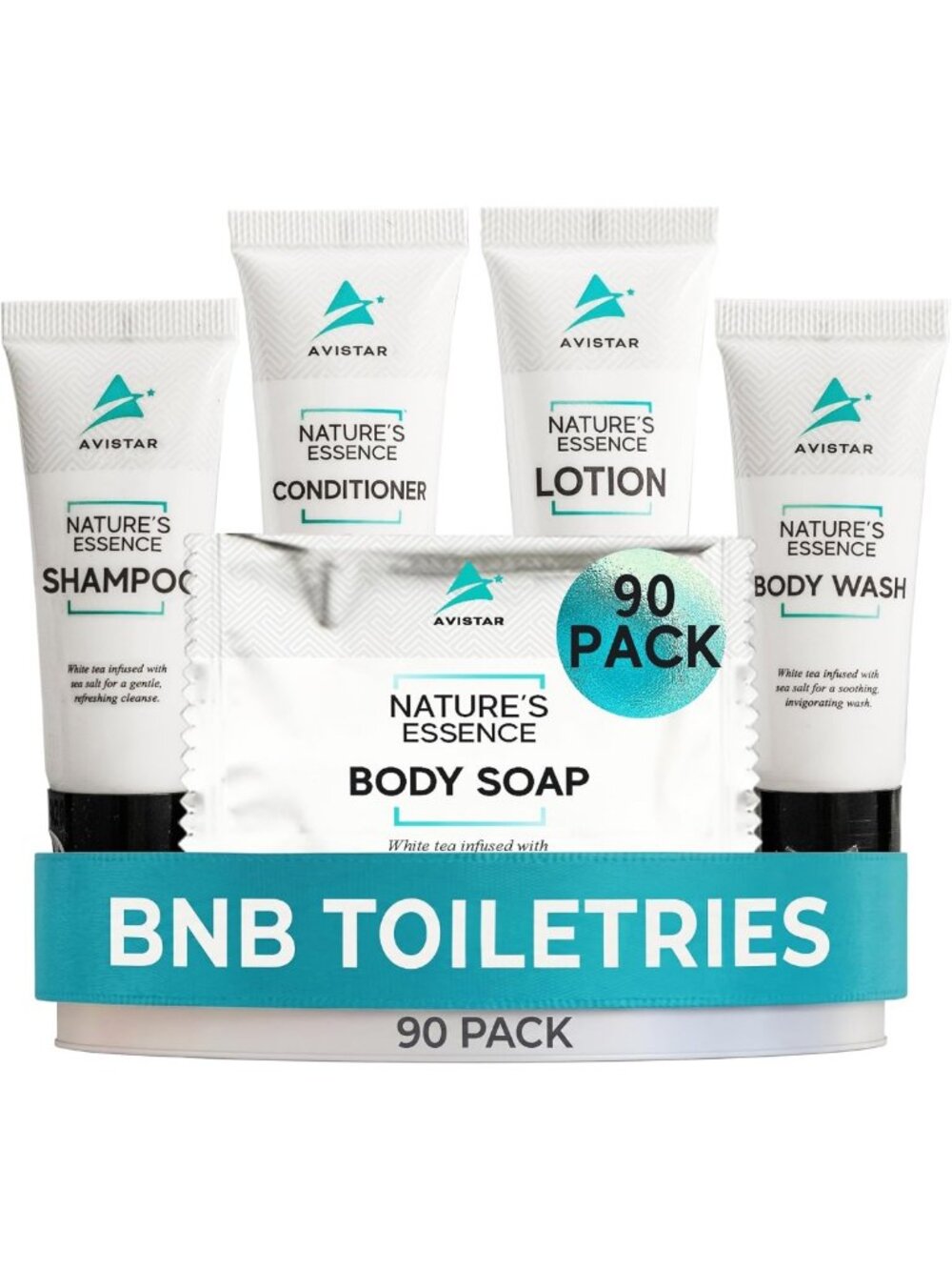 90-Piece Travel Toiletries Set - Mini Hotel Soaps, Shampoo & Conditioner for BnB